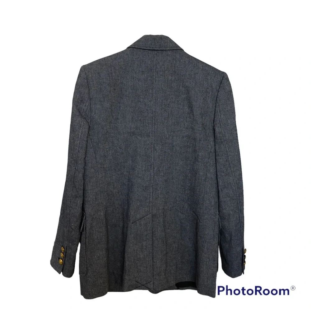 A.L.C. Cotton/Linen Blazer/Jacket Grey Single Button Size 6 - Picture 6 of 16